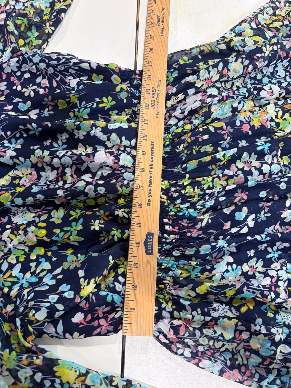 Julian Taylor Navy Floral Midi Dress with Green & Teal Print - Picture 8 of 13